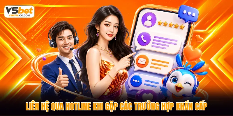 Liên hệ qua hotline khi gặp các trường hợp khẩn cấp 